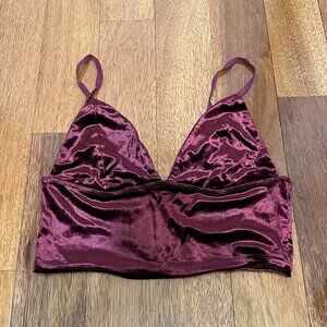 Red Velvet Crop Top / Bralette